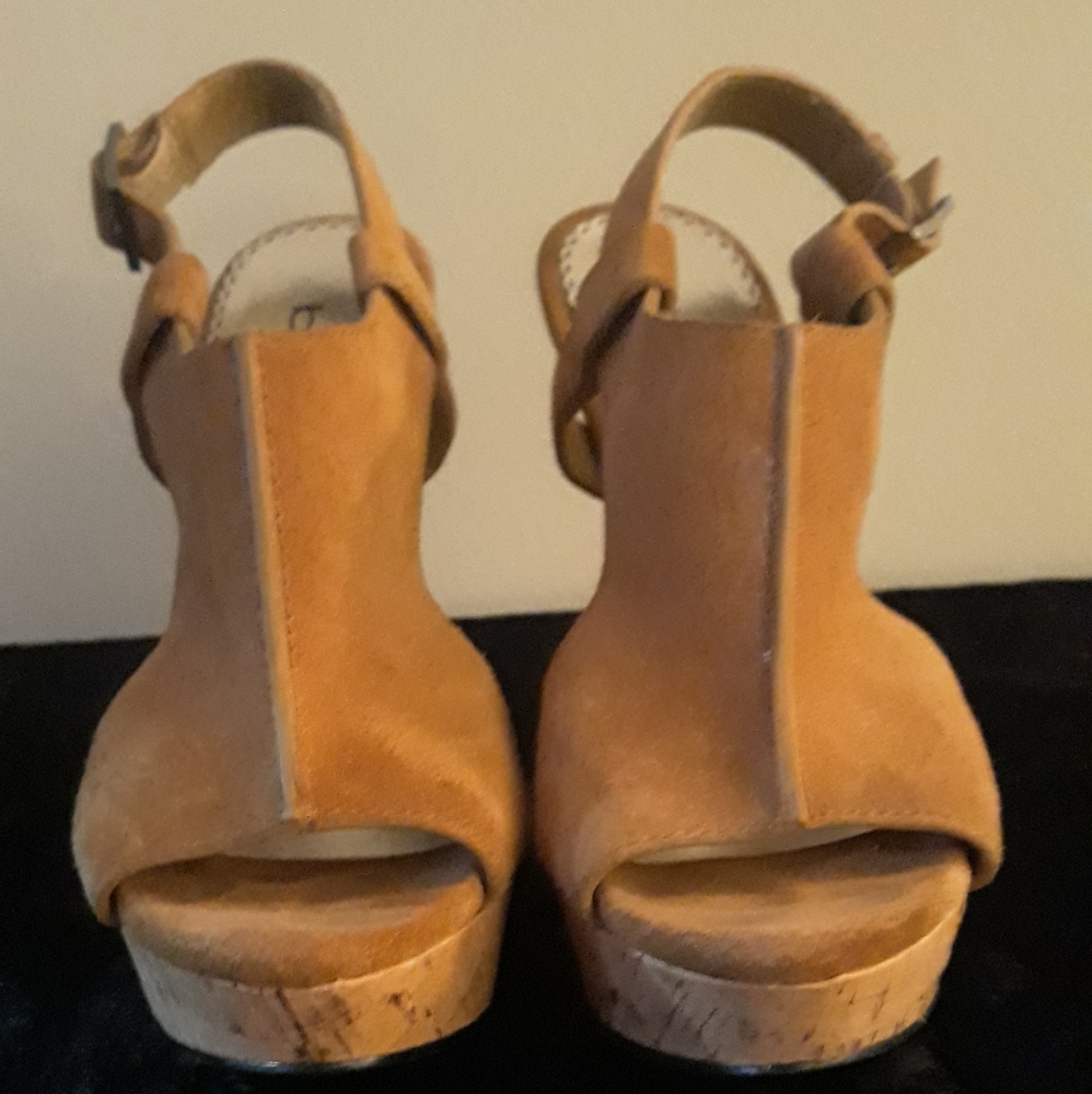Bebe Suede wedge sandals
